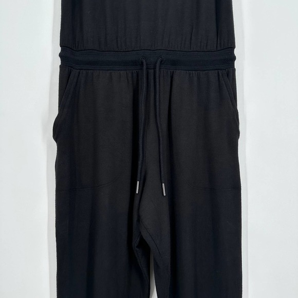 Athleta Balance Jumpsuit Scoop Neck Sleeveless Drawstring Tapered Leg Black - Picture 5 of 12